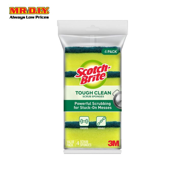 SCOTCH BRITE Kitchen Tough Cleaning Dual-Sided Scouring Sponge