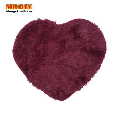 MR.DIY Premium Love Heart Shaggy Soft Fluffy Floor Mat (50cm x 60cm)
