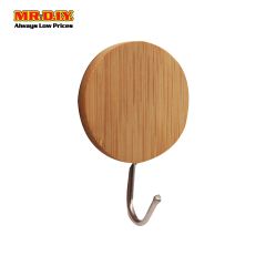 (MR.DIY) Adhesive Round Wooden Hook (1pc)