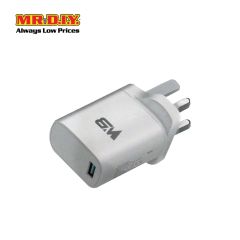 WB Fast Charger 1A Travel USB Type C Adapter 3 Pin (1 Port)
