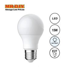 (MR.DIY) LED A60 Bulb Daylight E27 (15W)