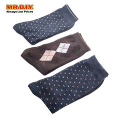 (MR.DIY) Fashion Long Men's Sock (3 pairs)