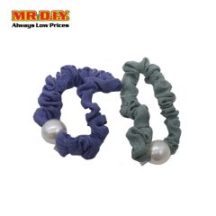 (MR.DIY) Lacey Hair Scrunchie With Pearl (2 pieces)
