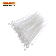 (MR.DIY) White Cable Ties (3mm x 10cm) 100pcs
