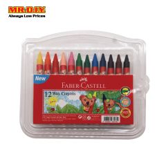 FABER-CASTELL Wax Crayons Clamshell of 12 122425 