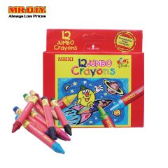 NIKKI Kid's Club Jumbo Crayons 12 Colours