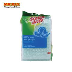 SCOTCH BRITE Multi-Purpose Dishwash Coulourful Net Sponge (3pcs)