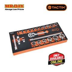 TACTIX Dr. Socket In Tray (22 pieces)