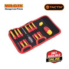 TACTIX Insulated Changeable Screwdriver Set (12 pieces)