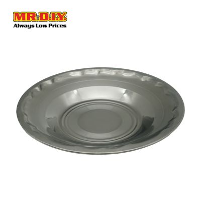 (MR.DIY) Stainless Steel Dish Serve Plate (22cm)