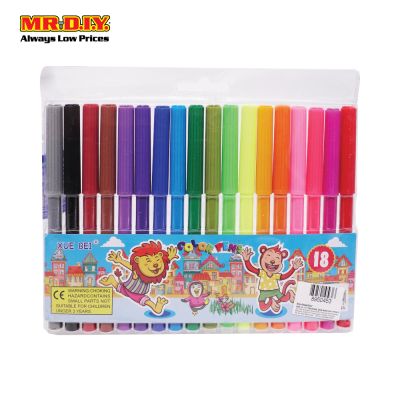 XUEBEI Fibre Tip Colour Pen 18 Colours
