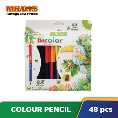 LITTLE TREE Bicolour Triangular Colour Pencil (48 pieces)