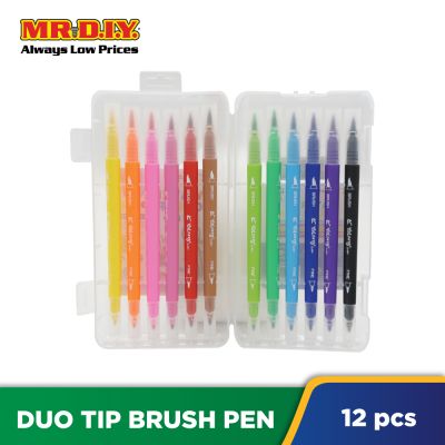 Duo Tip Brush Pen 12Pcs Yl191822-12