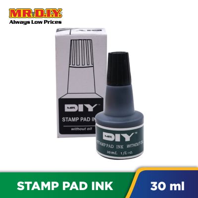 (MR.DIY) Stamp Pad Ink Black 30ml No.030