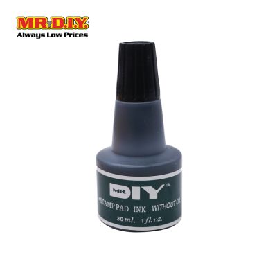 (MR.DIY) Stamp Pad Ink Black 30ml No.030 