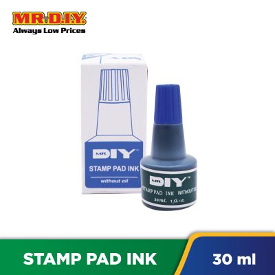 (MR.DIY) Stamp Pad Ink Blue Without Oil 30ML