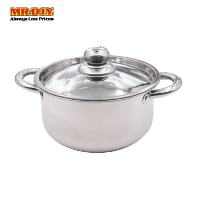 (MR.DIY) Stainless Steel Casserole Pot with Lid (18cm)