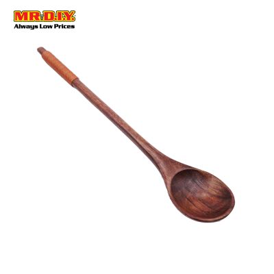 (MR.DIY) Long Handled Wooden Bamboo Soup Spoon 203 (20cm)