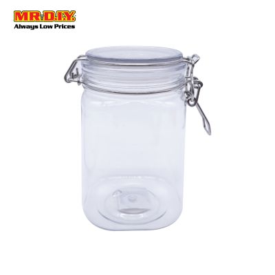 (MR.DIY) Clear Plastic Airtight Clip Round Jar Food Container (9cm)