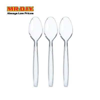 (MR.DIY) Transparent Plastic Spoon (18pcs)