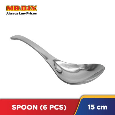 (MR.DIY) Stainless Steel Spoon 6 pieces (15cm)