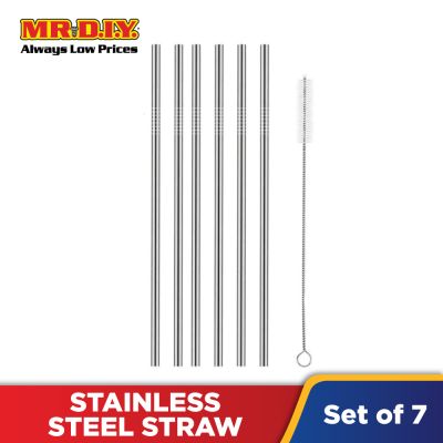(MR.DIY) S/Steel Straw Set 304 Zy60 6Mm