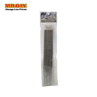 (MR.DIY) Stainless Steel Straw Set (6 pieces)