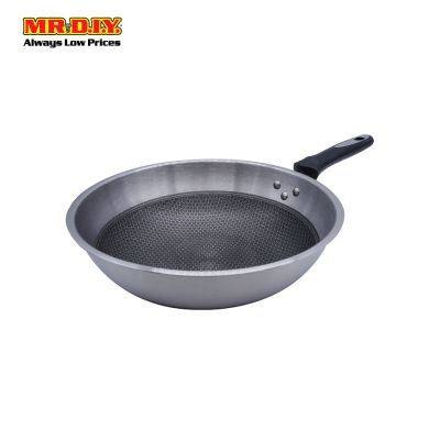 (MR.DIY) Non Stick Stainless Steel Cooking Wok With Lid and Cover WK8801 32cm