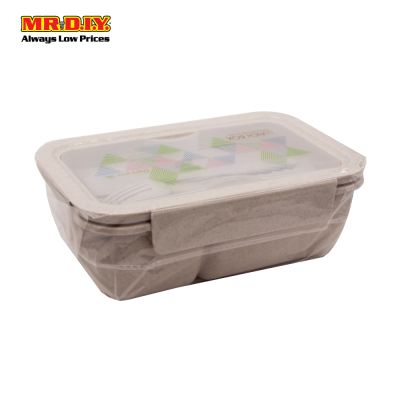 (MR.DIY) Two Compartment Lunch Box Set T07-9028
