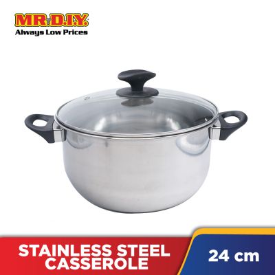 (MR.DIY) Stainless Steel Casserole (24 cm)