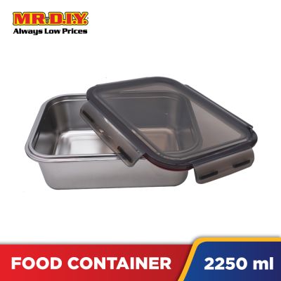 (MR.DIY) Stainless Steel Food Container (2250ml) 