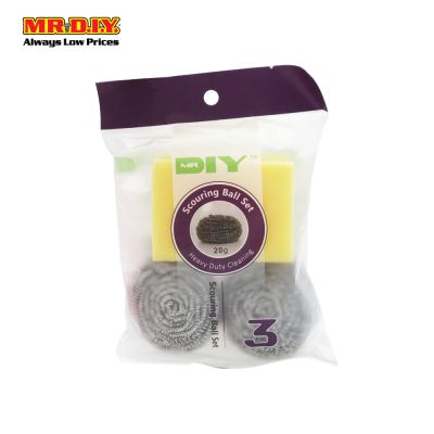 (MR.DIY) Stainless Steel Scouring Balls And Sponge Cleaning