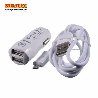 IVON USB Car Charge Socket With Micro USB Android Cable
