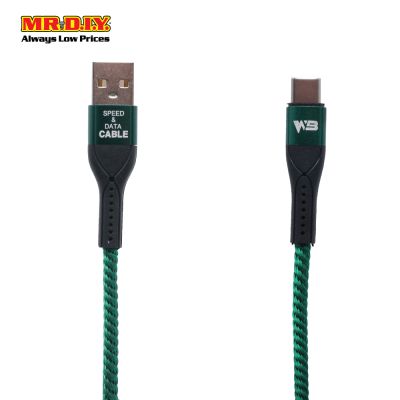 (MR.DIY) Type C USB 2.4A Super Fast Cable (1 Meter)