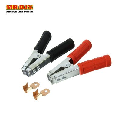 Car Battery Clamps with 2 cable splicing wire connectors (2pcs)