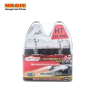 CARSUN Twin Pack Automobile Halogen Bulb White H7 (2pcs)