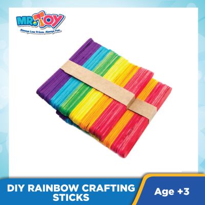DIY Rainbow Crafting Sticks