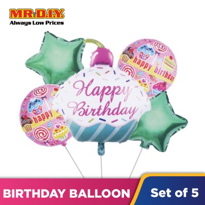 Happy Birthday Foil Ballon (5 ballons)