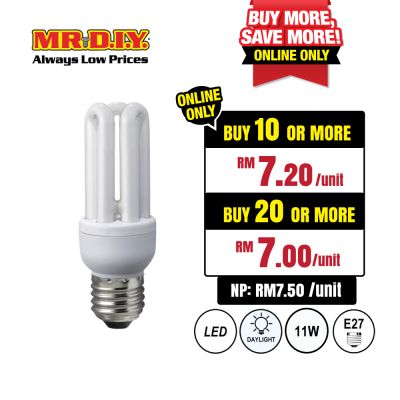 (MR.DIY) 3U Shape Bulb Daylight 11W