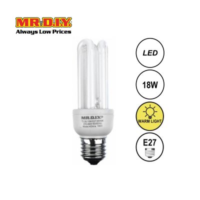 [BEST SELLER] (MR.DIY) 3U Shape LED Bulb Warm White E27 (18W)