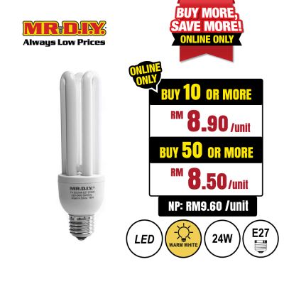 (MR.DIY) 3U Shape LED Bulb Warm White E27 (24W)
