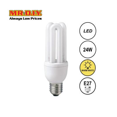[BEST SELLER] (MR.DIY) 3U Shape LED Bulb Warm White E27 (24W)