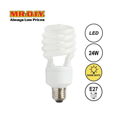 (MR.DIY) Spiral LED Bulb Warm White E27 (24W)