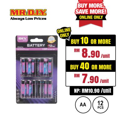 (MR.DIY) Alkaline AA Battery (12pcs)