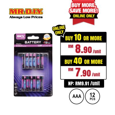 (MR.DIY) Alkaline AAA Battery (12pcs)