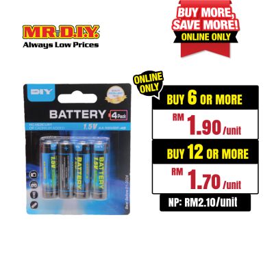 (MR.DIY) Super Extra  AA Battery (4pcs)