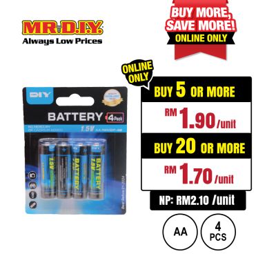 (MR.DIY) Super Extra  AA Battery (4pcs)
