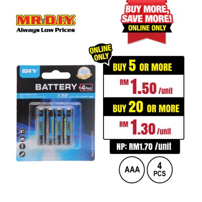 (MR.DIY) Super Extra AAA Battery (4pcs)
