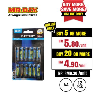[BEST SELLER] (MR.DIY) Super Extra AA Battery (12pcs)