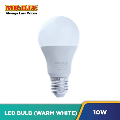 (MR.DIY) Round Shape LED Bulb Warm White 10W A60 (1pcs)